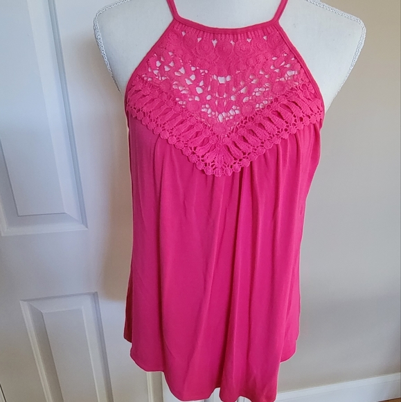 HP🥳 Halter Tank Spaghetti Strap Lace Top - Picture 2 of 6